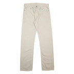 LEVI'S Mens Cotton Beige Regular Straight Trousers W32 L34 Classic Zip Pocket