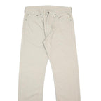 LEVI'S Mens Cotton Beige Regular Straight Trousers W32 L34 Classic Zip Pocket