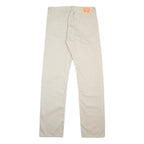 LEVI'S Mens Cotton Beige Regular Straight Trousers W32 L34 Classic Zip Pocket