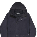 CARHARTT WIP Mens Black Jacket S Cotton Blend Zip Hooded Casual Workwear