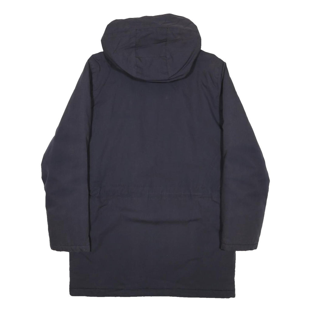 CARHARTT WIP Mens Black Jacket S Cotton Blend Zip Hooded Casual Workwear