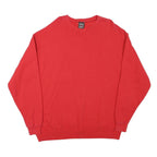 SPORT ONE Mens Red Crew Neck Sweatshirt L Cotton Blend Casual Pullover