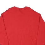SPORT ONE Mens Red Crew Neck Sweatshirt L Cotton Blend Casual Pullover