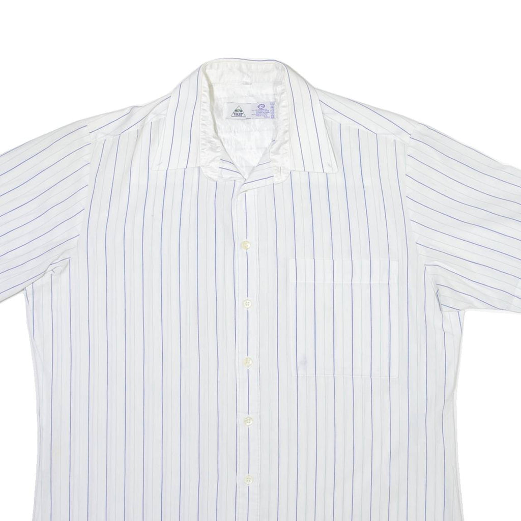 C&A Mens Shirt White Striped S