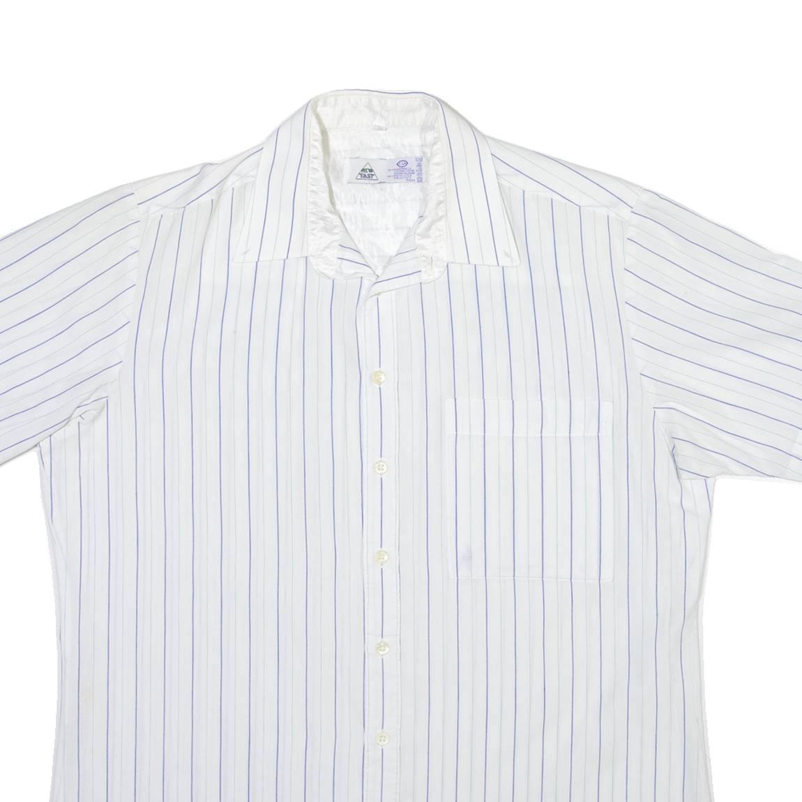 C&A Mens Shirt White Striped S