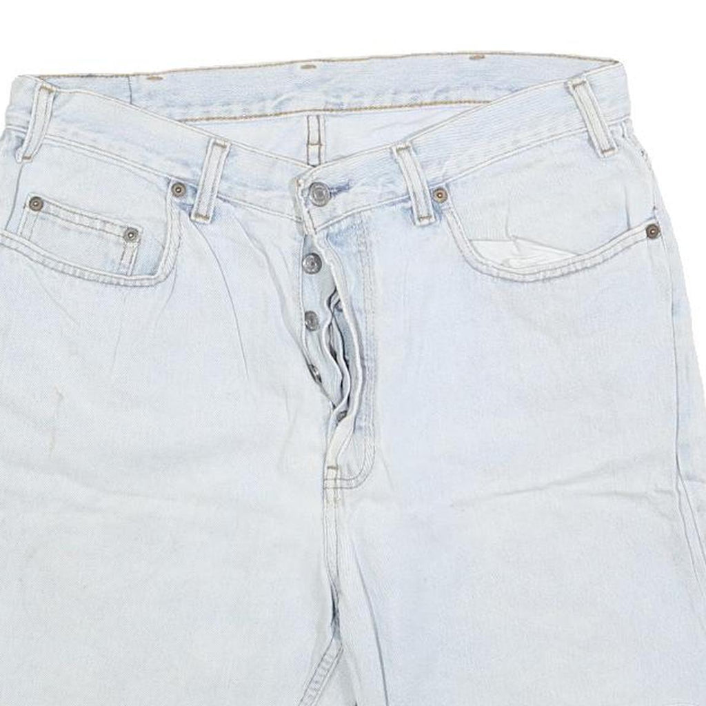 Mens Light Blue Denim Cotton Blend Casual Shorts M W32 Customer Service