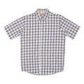 WRANGLER Mens White & Red Check Shirt M Cotton Short Sleeve Casual Summer