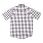 WRANGLER Mens White & Red Check Shirt M Cotton Short Sleeve Casual Summer