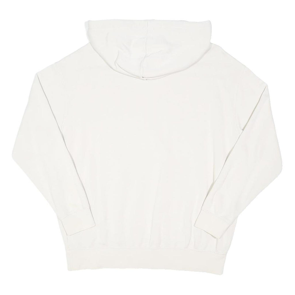 NIKE Womens White Hoodie S Cotton Blend Pullover Casual Sweatshirt