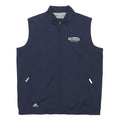 ADIDAS Mens Navy Blue Outdoor Jacket M Polyester Zip Vest Sleeve
