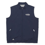 ADIDAS Mens Navy Blue Outdoor Jacket M Polyester Zip Vest Sleeve