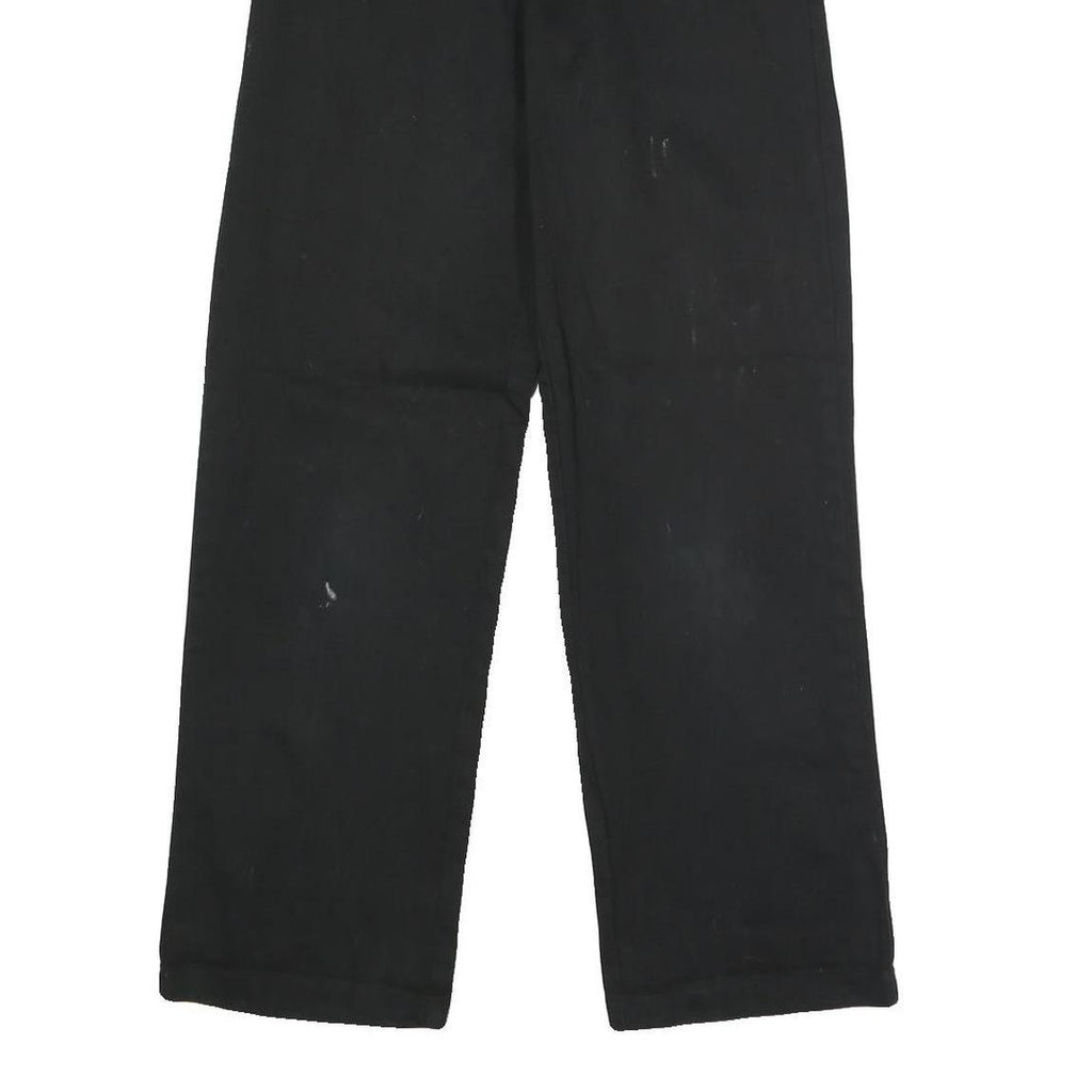DICKIES Womens Cotton Blend Black Regular Straight Trousers W28 L29 Casual