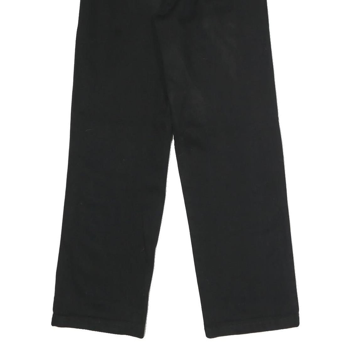 DICKIES Womens Cotton Blend Black Regular Straight Trousers W28 L29 Casual