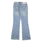 TRUE RELIGION Womens Regular Fit Flared Denim Light W27 L32 Distressed Cotton