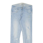 DENIM CO Womens Jeans Blue Regular Skinny Denim Light W28 L25 Faded Distressed
