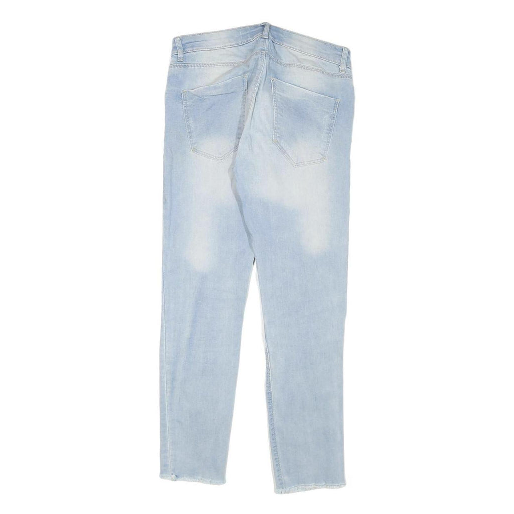 DENIM CO Womens Jeans Blue Regular Skinny Denim Light W28 L25 Faded Distressed