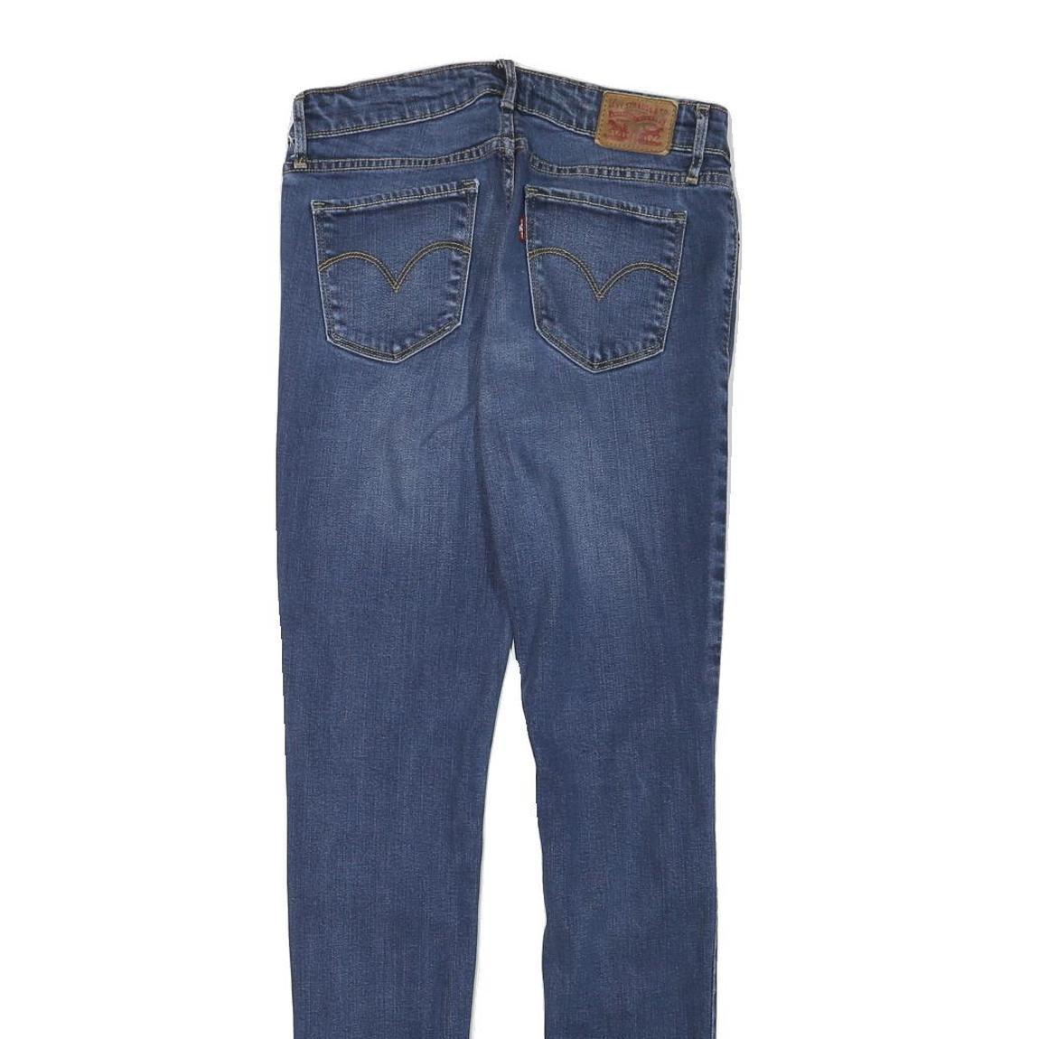 LEVI'S Womens Slim Blue Denim Medium Wash Jeans W27 L31 Cotton Blend Zip