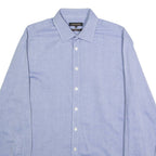 JAEGER Mens Plain Shirt Blue Long Sleeve XL