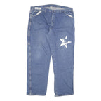 DICKIES Mens Regular Fit Blue Denim Jeans W42 L32 Star Print Cotton Blend