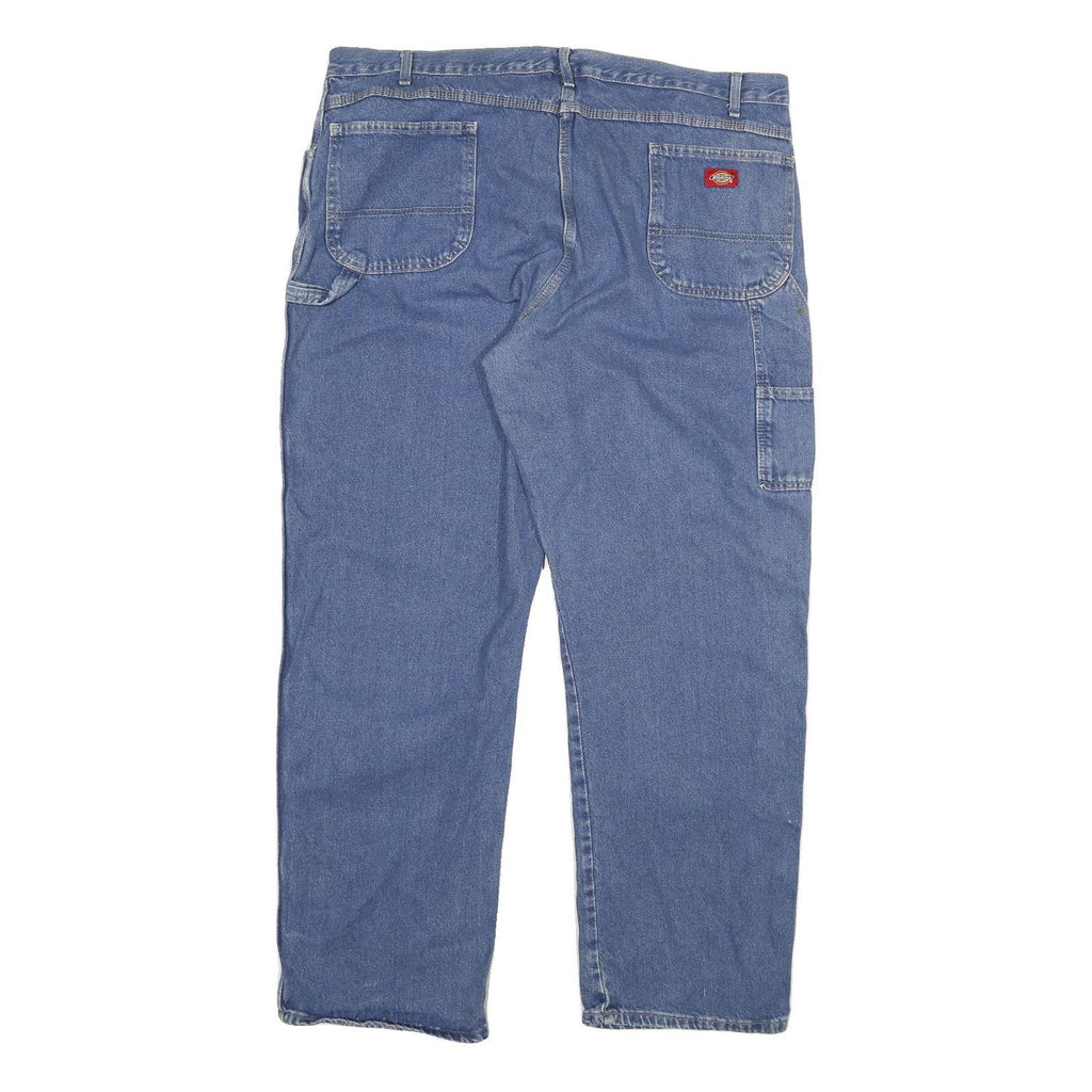 DICKIES Mens Regular Fit Blue Denim Jeans W42 L32 Star Print Cotton Blend