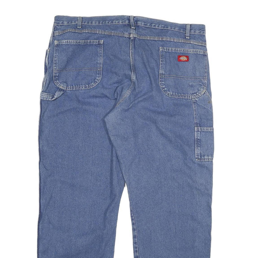 DICKIES Mens Regular Fit Blue Denim Jeans W42 L32 Star Print Cotton Blend