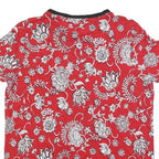 LAUREN RALPH LAUREN Womens Red & White Printed Short Sleeve Round Neck Top 2XL