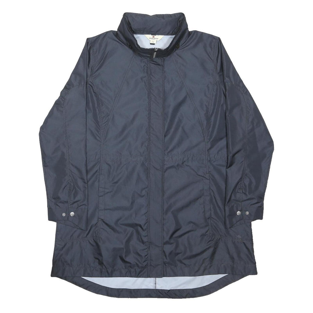 WOOLRICH Womens Navy Blue Jacket XL Polyester Zip Plain Casual Outerwear