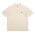 NIKE Mens Cream Polo Shirt Short Sleeve Plain XL Cotton Blend Jersey Sports