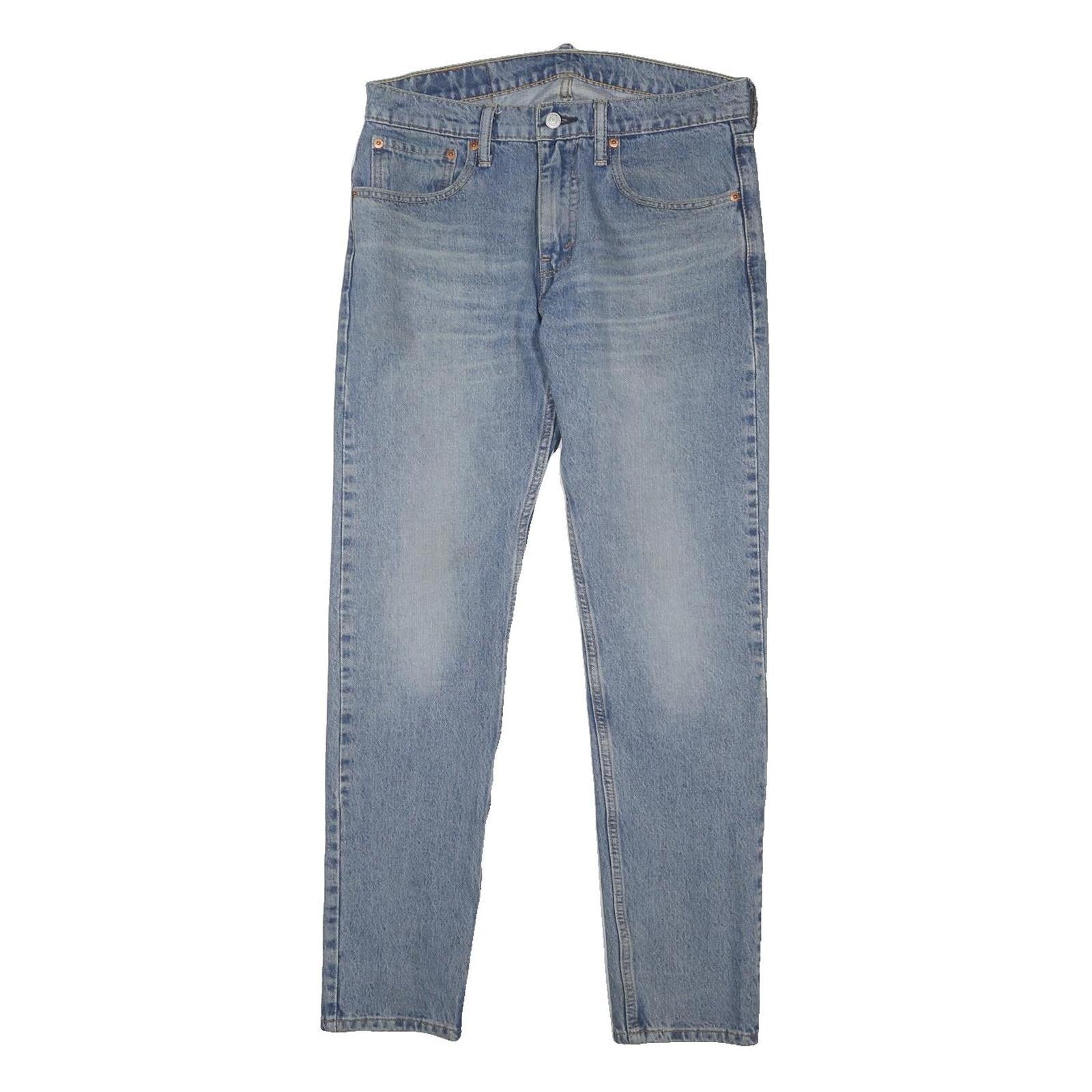LEVI'S 512 Mens Jeans Blue Regular Slim Denim Light W32 L31 Button Cotton Blend