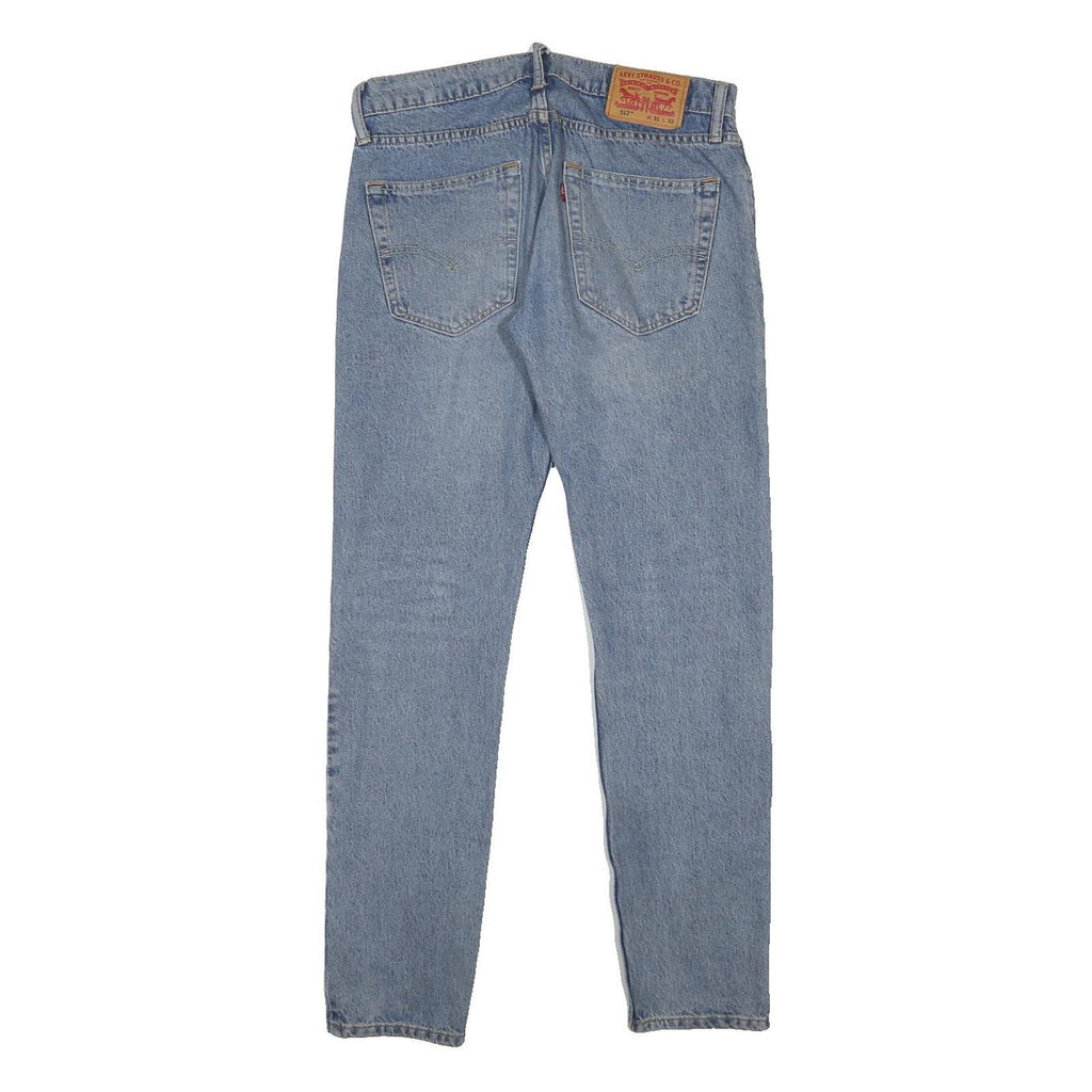 LEVI'S 512 Mens Jeans Blue Regular Slim Denim Light W32 L31 Button Cotton Blend