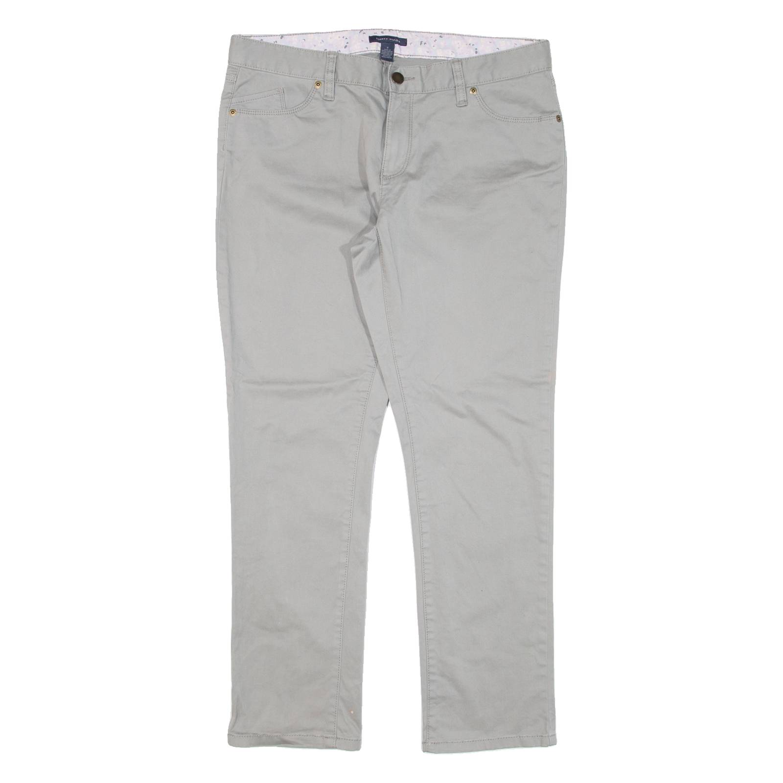 TOMMY HILFIGER Womens Trousers Green Slim Straight W32 L27