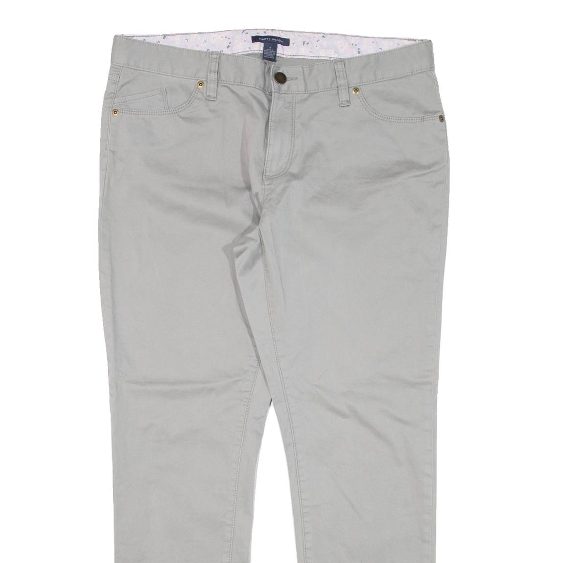 TOMMY HILFIGER Womens Trousers Green Slim Straight W32 L27