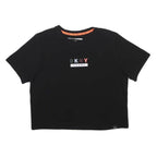 DKNY Womens Black Sport T-Shirt M Short Sleeve Crew Neck Logo Print