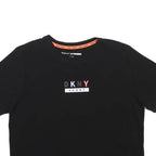 DKNY Womens Black Sport T-Shirt M Short Sleeve Crew Neck Logo Print