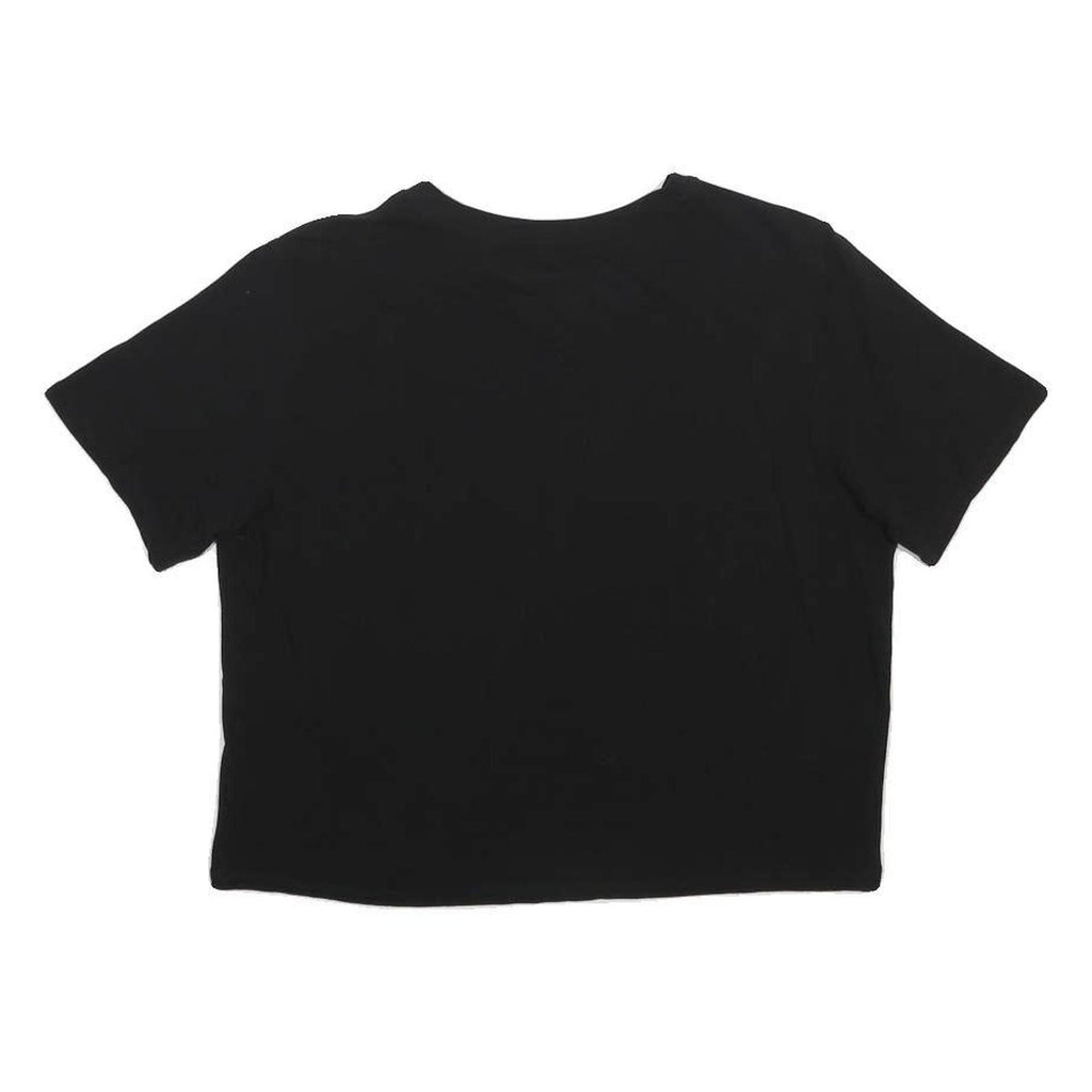 DKNY Womens Black Sport T-Shirt M Short Sleeve Crew Neck Logo Print