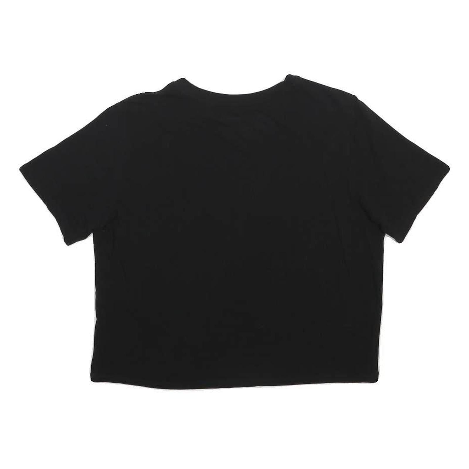 DKNY Womens Black Sport T-Shirt M Short Sleeve Crew Neck Logo Print