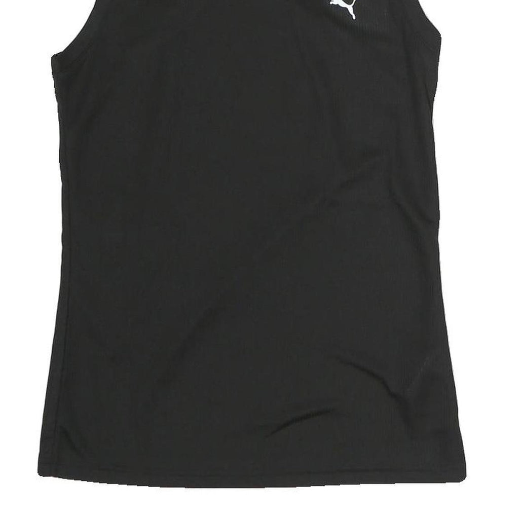 PUMA Womens Black Polyester Sleeveless Crew Neck T-Shirt XS Sports Activewear