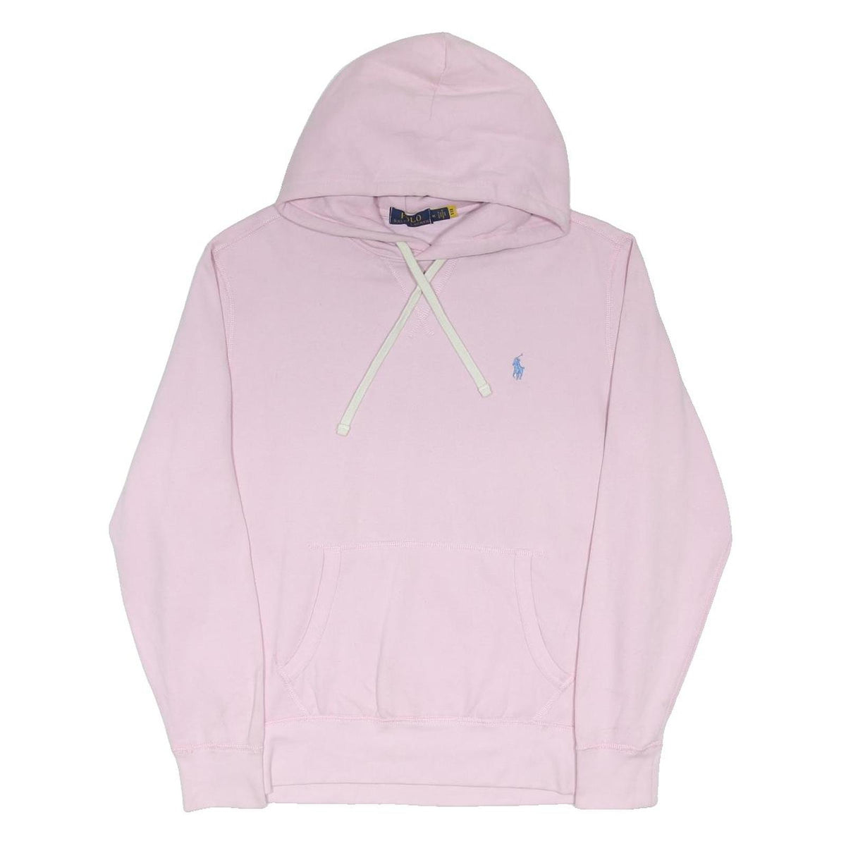 POLO RALPH LAUREN Womens Pink Pullover Hoodie M Cotton Blend Casual Sweatshirt