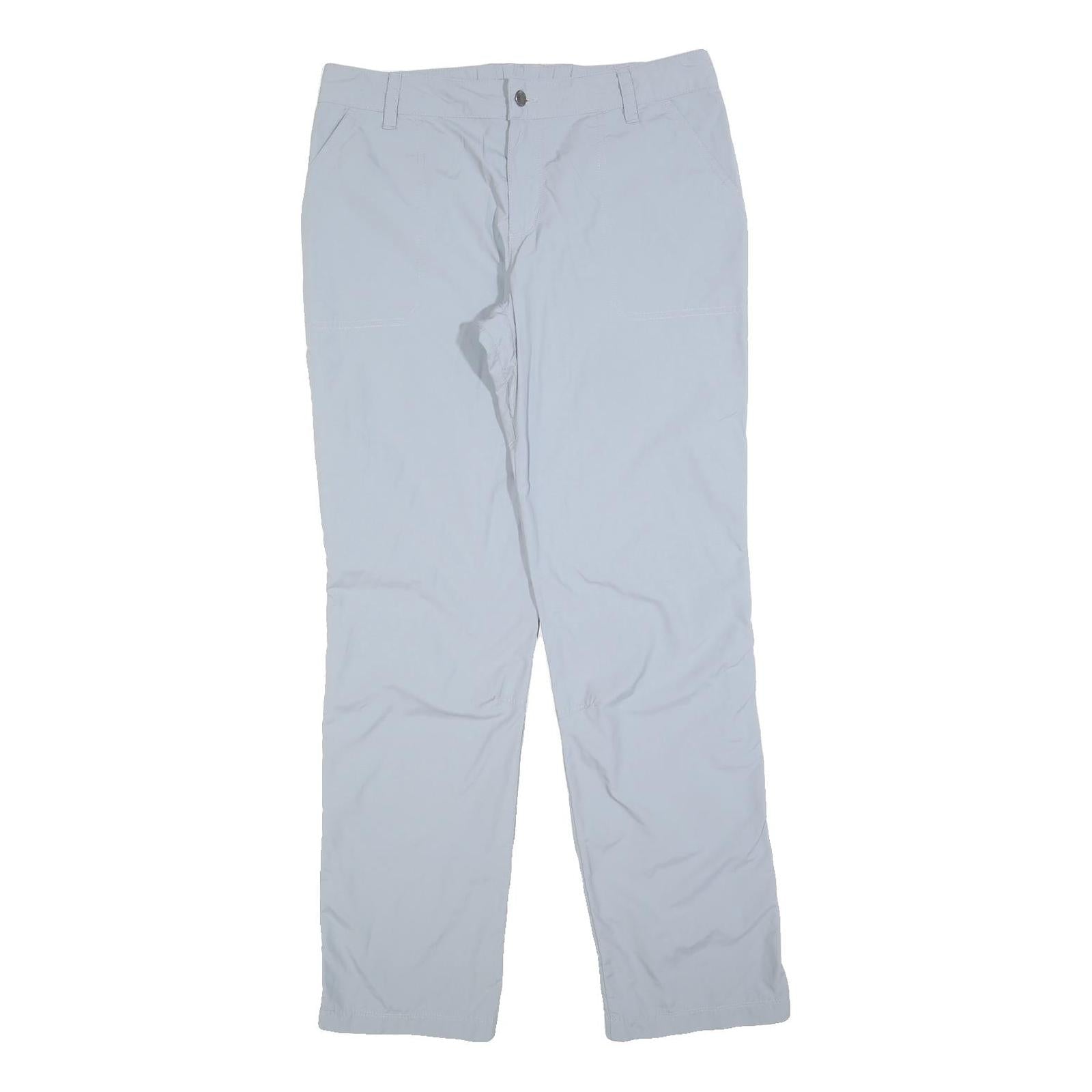 COLUMBIA Womens Polyester Blend Grey Regular Zip Trousers W32 L32 Outdoor Hiking