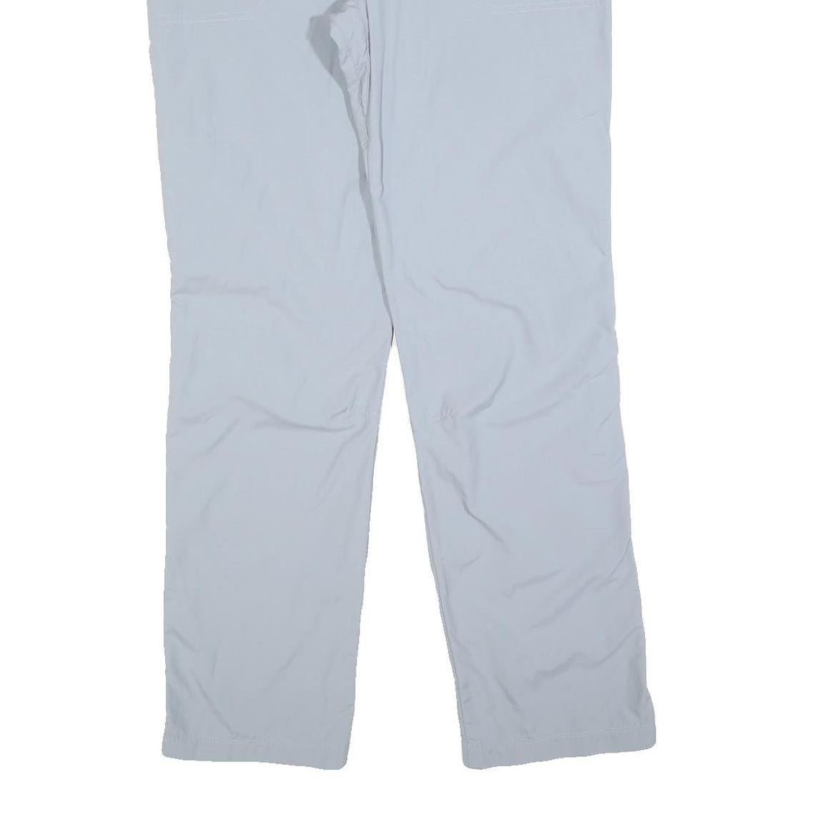 COLUMBIA Womens Polyester Blend Grey Regular Zip Trousers W32 L32 Outdoor Hiking