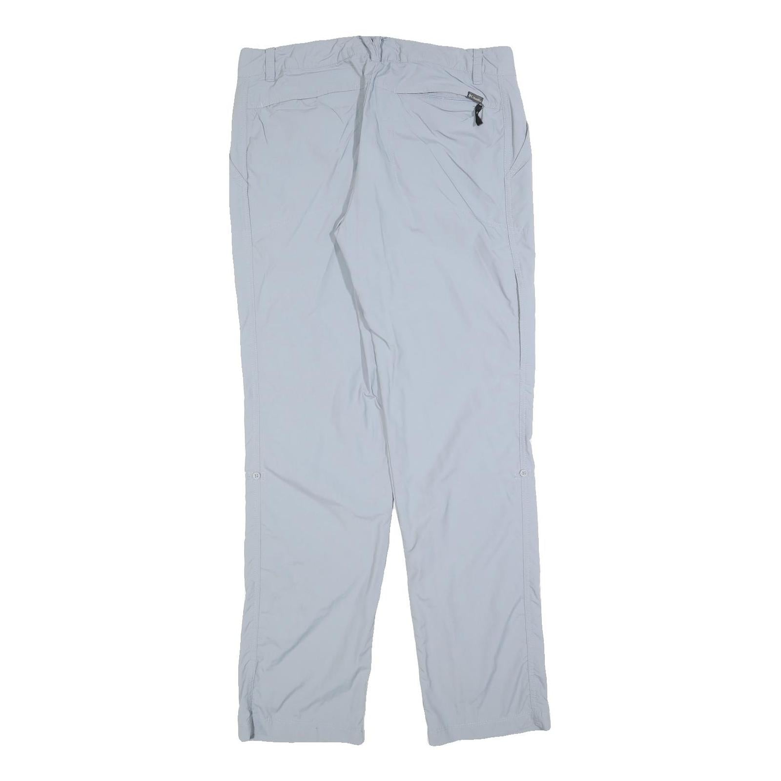 COLUMBIA Womens Polyester Blend Grey Regular Zip Trousers W32 L32 Outdoor Hiking
