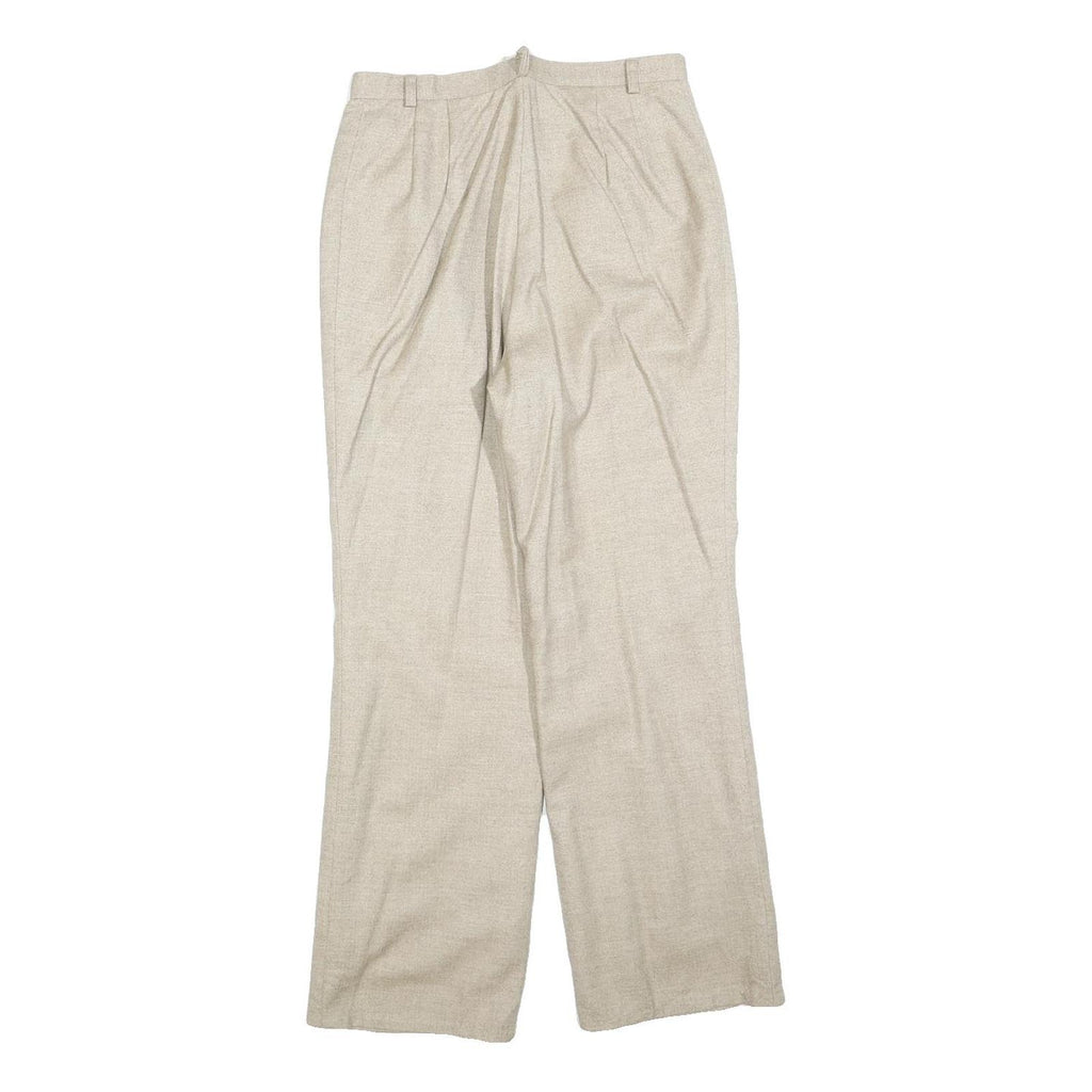 BRECKENRIDGE Womens Beige Regular Fit Wide-Leg Trousers W26 L28 Classic Casual