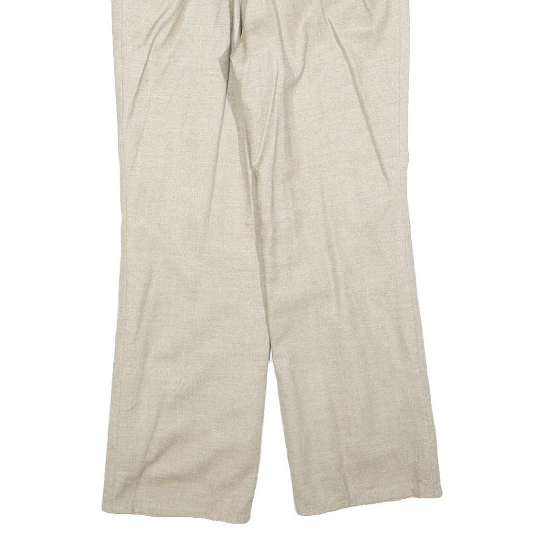 BRECKENRIDGE Womens Beige Regular Fit Wide-Leg Trousers W26 L28 Classic Casual