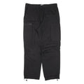 H&M Cargo Womens Trousers Black Relaxed Straight W33 L28