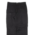 H&M Cargo Womens Trousers Black Relaxed Straight W33 L28
