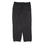 H&M Cargo Womens Trousers Black Relaxed Straight W33 L28