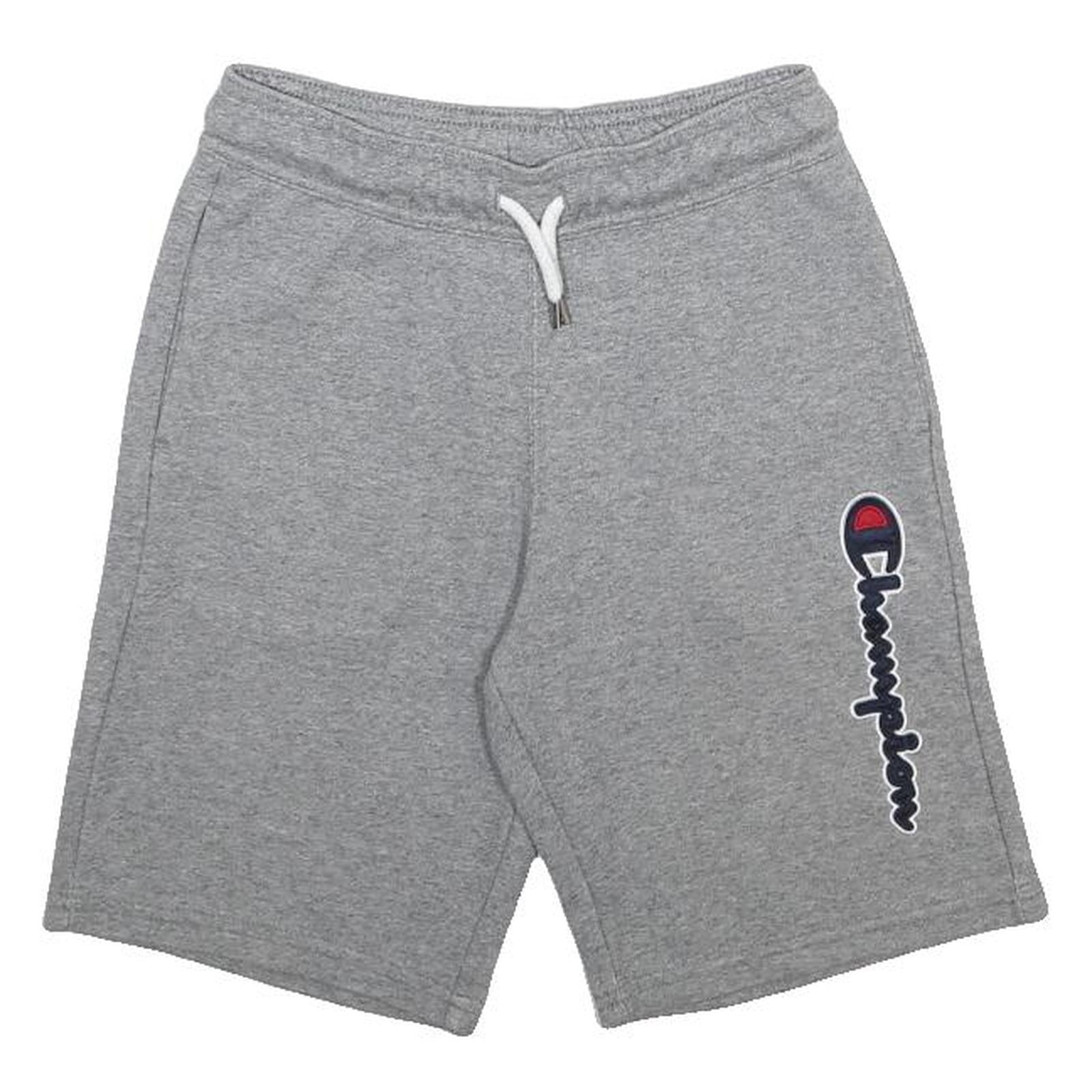 CHAMPION Boys Grey Casual Shorts 9-10Y W24 Cotton Blend Drawstring