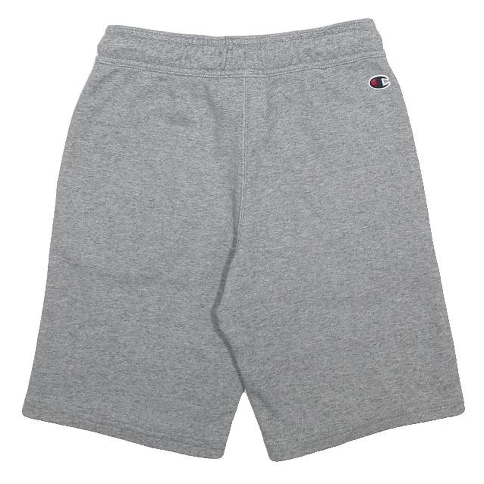 CHAMPION Boys Grey Casual Shorts 9-10Y W24 Cotton Blend Drawstring