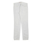 LEVI'S 519 Mens Slim White Jeans Denim Medium W30 L32 Classic Cotton Blend