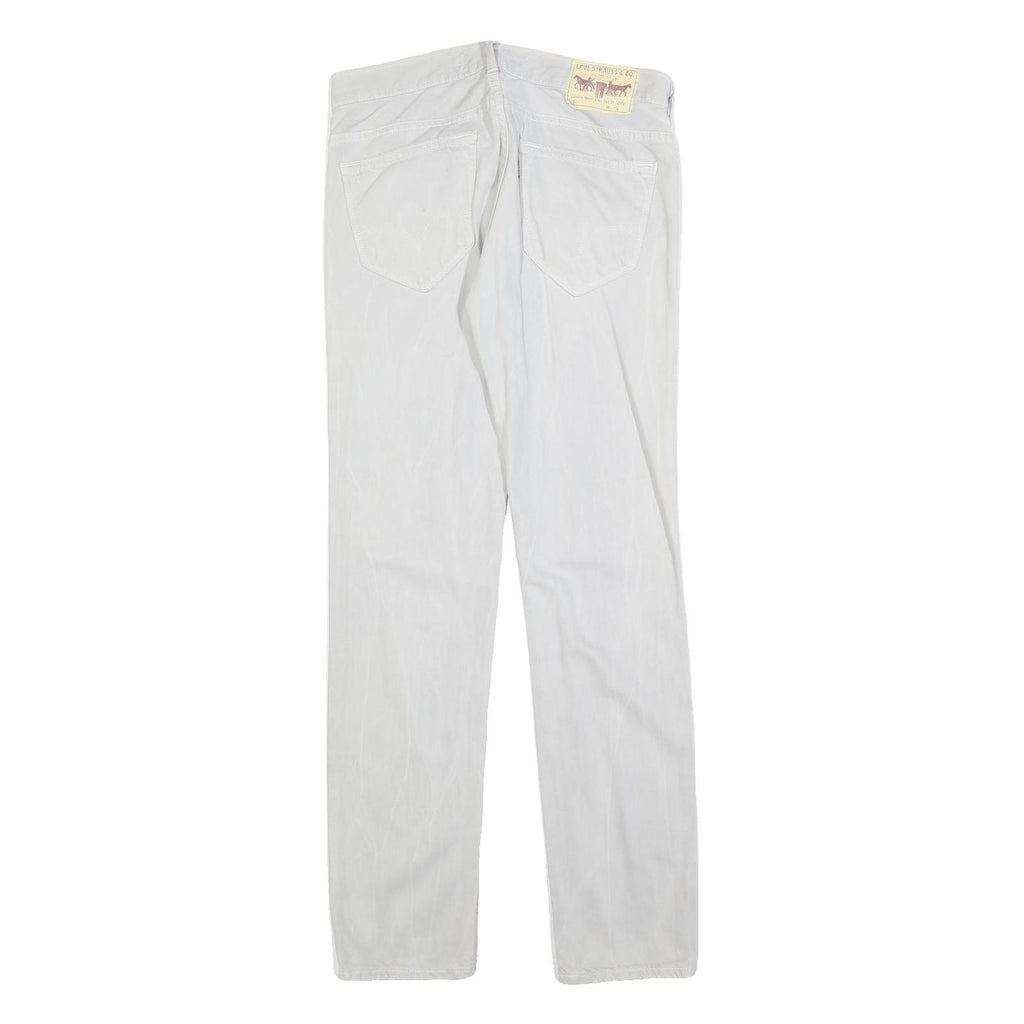 LEVI'S 519 Mens Slim White Jeans Denim Medium W30 L32 Classic Cotton Blend